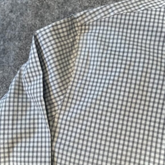 Goodfellow Co Mens Standard Fit Check Shirt Gray White Gingham Long Sleeve XXL - Picture 15 of 15